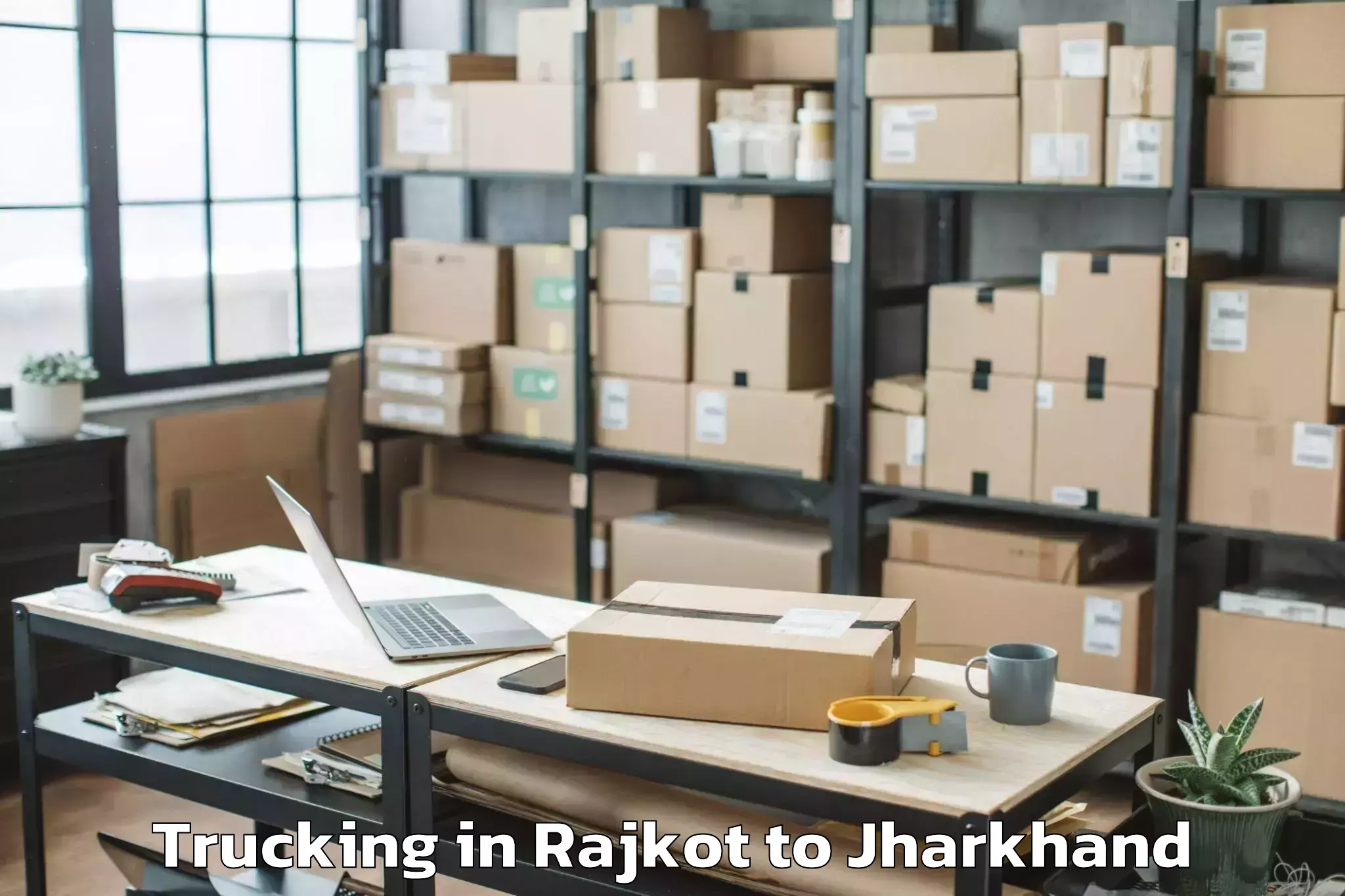 Book Rajkot to Medininagar Daltonganj Trucking Online